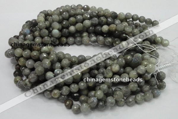 CLB23 15.5 inches 10mm faceted round labradorite gemstone beads