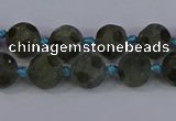 CLB230 15.5 inches 10mm faceted round matte labradorite beads