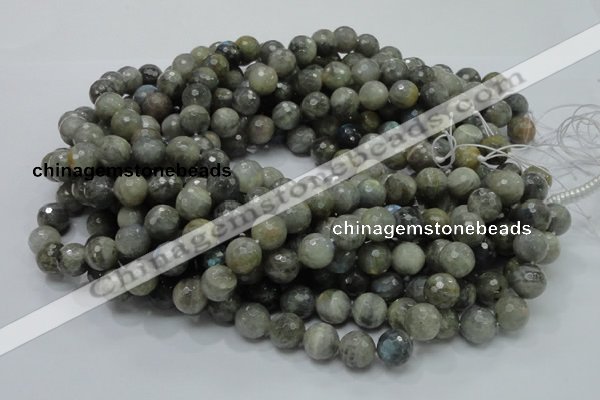 CLB24 15.5 inches 12mm faceted round labradorite gemstone beads