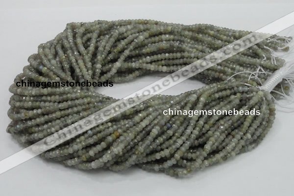 CLB27 15.5 inches 3*4mm faceted rondelle labradorite gemstone beads