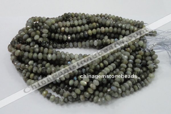 CLB29 15.5 inches 5*8mm faceted rondelle labradorite gemstone beads