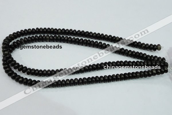 CLB301 15.5 inches 5*8mm rondelle black labradorite gemstone beads