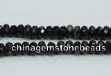 CLB302 15.5 inches 3*6mm faceted rondelle black labradorite beads