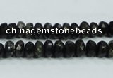 CLB303 15.5 inches 5*8mm faceted rondelle black labradorite beads