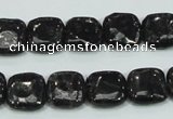 CLB306 15.5 inches 12*12mm square black labradorite gemstone beads