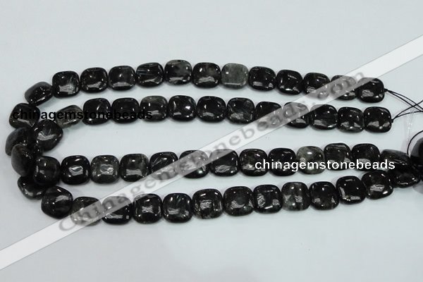 CLB307 15.5 inches 14*14mm square black labradorite gemstone beads