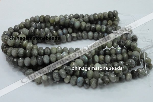 CLB31 15.5 inches 8*12mm faceted rondelle labradorite gemstone beads