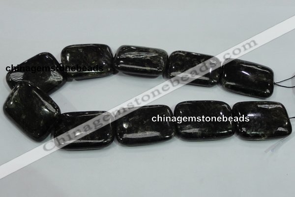 CLB311 15.5 inches 30*40mm rectangle black labradorite gemstone beads