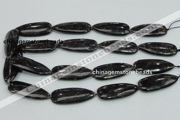 CLB317 15.5 inches 18*42mm flat teardrop black labradorite beads