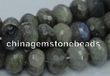 CLB32 15.5 inches 10*14mm faceted rondelle labradorite gemstone beads