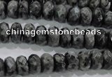 CLB321 15.5 inches 5*10mm faceted rondelle black labradorite beads