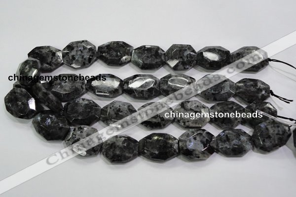 CLB325 15.5 inches 20*25mm octagonal black labradorite beads