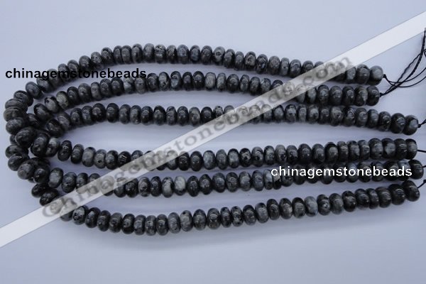 CLB328 15.5 inches 5*10mm rondelle black labradorite beads