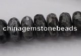 CLB331 15.5 inches 8*16mm faceted rondelle black labradorite beads