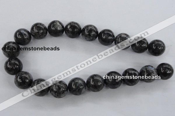 CLB358 15.5 inches 20mm round black labradorite beads wholesale