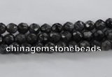 CLB359 15.5 inches 4mm faceted round black labradorite beads wholesale