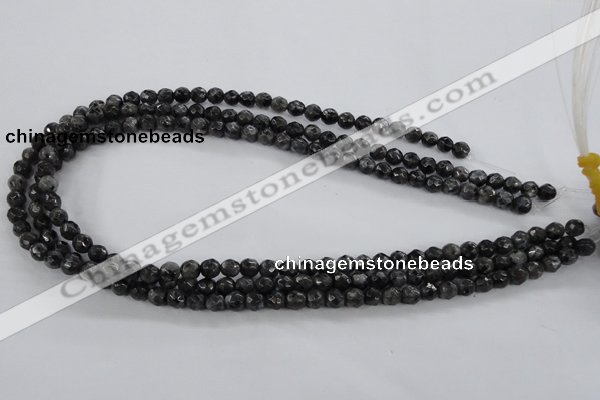 CLB359 15.5 inches 4mm faceted round black labradorite beads wholesale