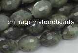 CLB36 15.5 inches 12*16mm faceted rice labradorite gemstone beads