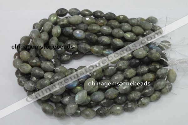 CLB36 15.5 inches 12*16mm faceted rice labradorite gemstone beads