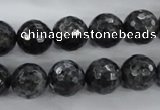 CLB362 15.5 inches 10mm faceted round black labradorite beads wholesale