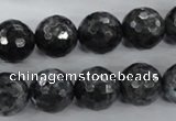 CLB363 15.5 inches 12mm faceted round black labradorite beads wholesale