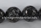 CLB367 15.5 inches 20mm faceted round black labradorite beads wholesale