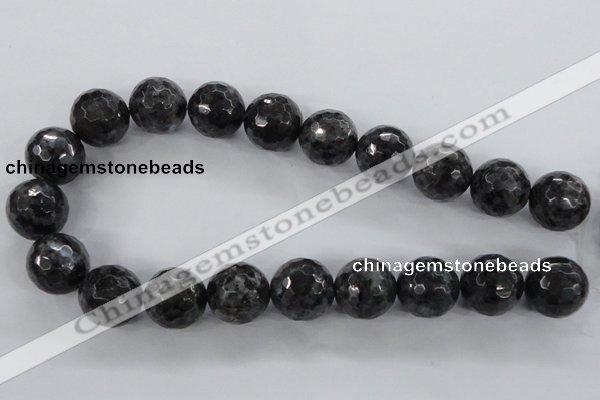 CLB367 15.5 inches 20mm faceted round black labradorite beads wholesale