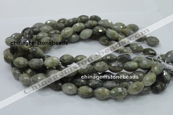 CLB37 15.5 inches 13*18mm faceted rice labradorite gemstone beads