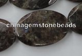 CLB416 15.5 inches 20*30mm faceted oval grey labradorite beads