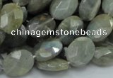 CLB42 15.5 inches 12*16mm faceted oval labradorite gemstone beads