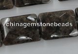 CLB425 15.5 inches 18*25mm faceted rectangle grey labradorite beads