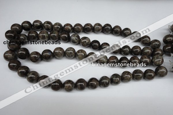 CLB435 15.5 inches 14mm round grey labradorite beads wholesale