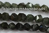 CLB451 15 inches 6mm faceted nuggets labradorite gemstone beads