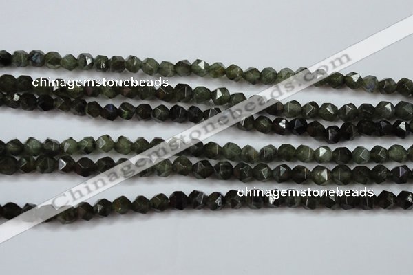 CLB451 15 inches 6mm faceted nuggets labradorite gemstone beads