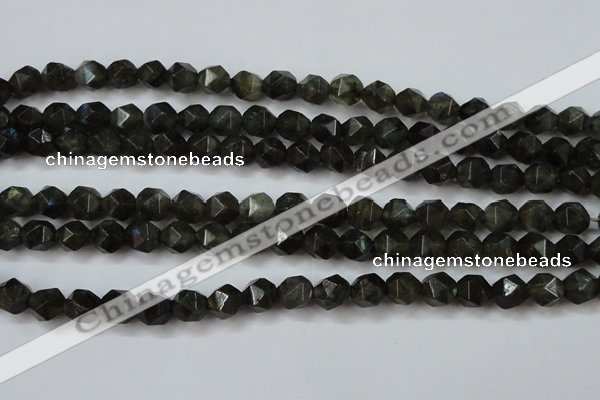 CLB452 15 inches 8mm faceted nuggets labradorite gemstone beads