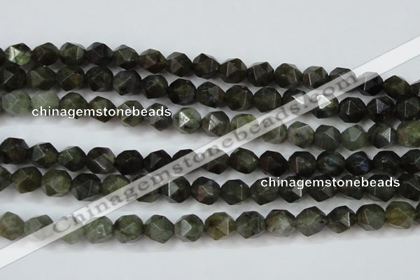 CLB453 15 inches 10mm faceted nuggets labradorite gemstone beads