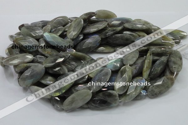 CLB47 15.5 inches 15*30mm faceted oval labradorite gemstone beads