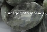 CLB49 15.5 inches 30*40mm faceted oval labradorite gemstone beads