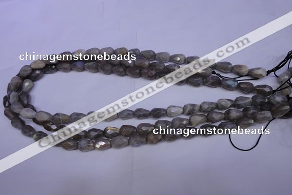 CLB502 15.5 inches 8*12mm faceted teardrop labradorite beads