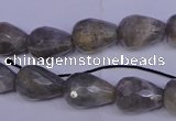 CLB503 15.5 inches 10*14mm faceted teardrop labradorite beads