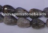 CLB504 15.5 inches 12*16mm faceted teardrop labradorite beads