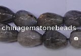 CLB505 15.5 inches 13*18mm faceted teardrop labradorite beads