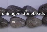 CLB506 15.5 inches 15*20mm faceted teardrop labradorite beads