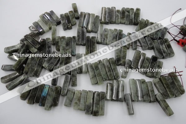 CLB51 15.5 inches multi size wand labradorite gemstone beads