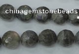 CLB514 15.5 inches 12mm faceted round labradorite gemstone beads