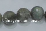 CLB52 15.5 inches 16mm faceted round labradorite gemstone beads
