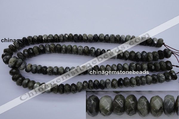 CLB55 15.5 inches 7*12mm faceted rondelle labradorite beads