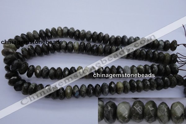 CLB56 15.5 inches 7*14mm faceted rondelle labradorite beads