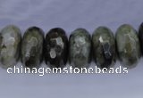 CLB57 15.5 inches 9*18mm faceted rondelle labradorite beads