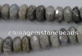 CLB59 15.5 inches 6*12mm faceted rondelle labradorite beads wholesale